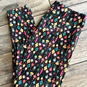 Intro. Love The Fit slimming tummy control pull-on leggings sz PL Christmas